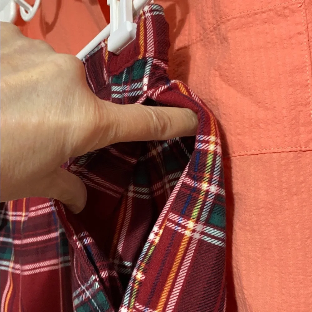 Tailor vintage NWT plaid pajama pants & Serra dusty orange SLEEP top LARGE - Picture 5 of 15